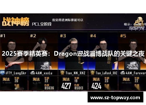 2025赛季精英赛：Dragon迎战淄博战队的关键之夜